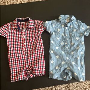 Bundle! 2 patriotic rompers